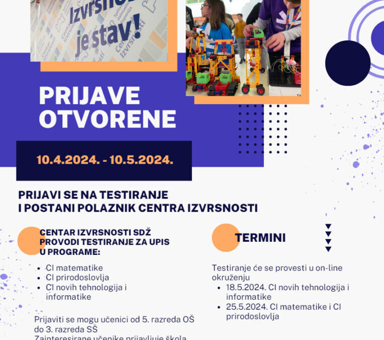 Prijave za Centar izvrsnosti SDŽ u 2024./2025.